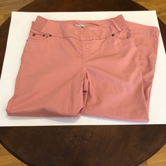 Woman Within Jean Petite Bootcut Smooth Waist Rose 5 Pickey w mock zip stretch - Picture 9 of 12